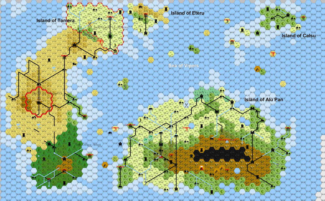 Map of the Sea of Vipers for Hex A Day